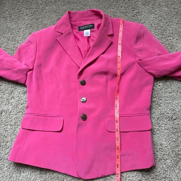 Jones New York Petite Hot Pink Blazer Suit Jacket 6p - Picture 4 of 7